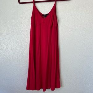 Red strappy dress